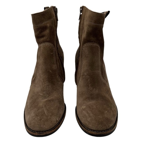 Paul Greene Jax Suede Block Heel Ankle Booties - Picture 2 of 11